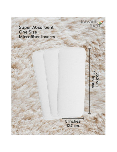 Pañal de Tela Reutilizable KaWaii Baby HD3 Talla Única 3.6-16.3 kg