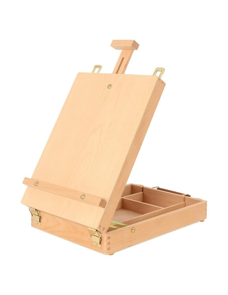 Caja de Pintura Kuyal de Madera Haya con Caballete Ajustable Caja de Pintura Kuyal de Madera Haya con Caballete Ajustable