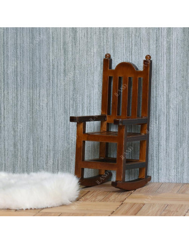 Juego de Muebles Miniatura iLAND 1:12 Estilo Vintage 4 Piezas