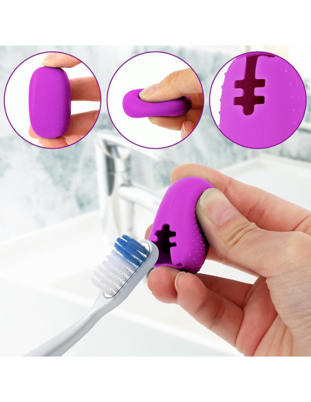 Cubiertas de Cepillo de Dientes Hooqict 6 Piezas Silicona Cubiertas de Cepillo de Dientes Hooqict 6 Piezas Silicona