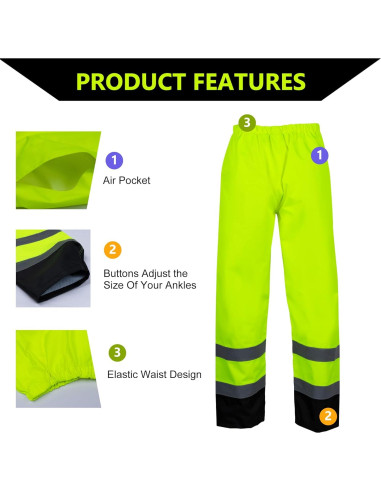 Traje de Lluvia Alta Visibilidad FONIRRA L/XL Amarillo Reflectante