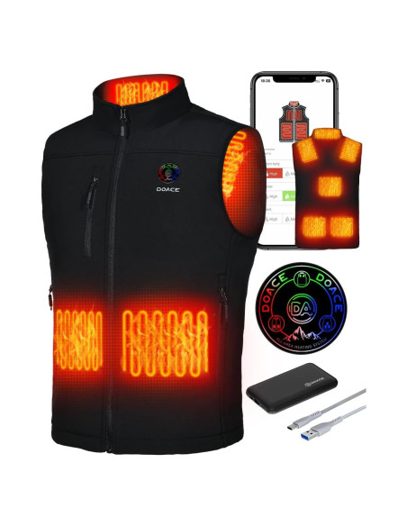 Chaleco Térmico DOACE Eléctrico Unisex Control App 8 Zonas Chaleco Térmico DOACE Eléctrico Unisex Control App 8 Zonas
