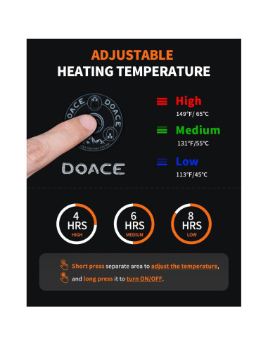 Chaleco Térmico DOACE Eléctrico Unisex Control App 8 Zonas