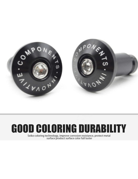 2 Tapones de Extremo de Manillar Jewkot 7/8" Negro 2 Tapones de Extremo de Manillar Jewkot 7/8" Negro