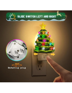 Luz Nocturna de Árbol de Navidad JandCase 3000K Enchufable 2