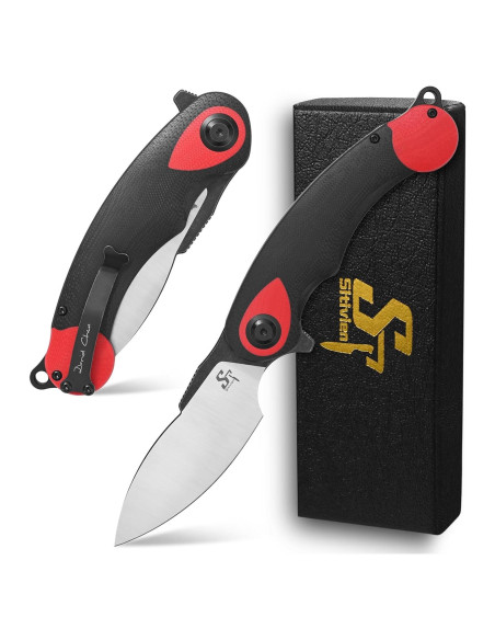 Cuchillo Plegable Sitivien ST157 Acero Sandvik 14C28N Rojo Cuchillo Plegable Sitivien ST157 Acero Sandvik 14C28N Rojo