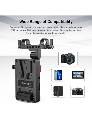 Placa Adaptadora de Batería V-Mount SmallRig 3499 con D-TAP