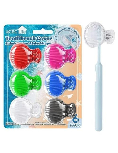 Cubiertas de Cepillo de Dientes UCEC 6 Pack - Protectores Viaje