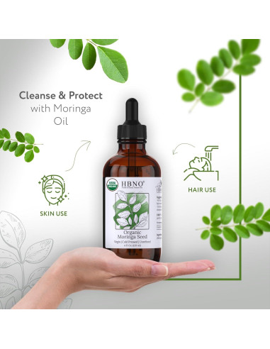 Aceite de Moringa Orgánico HBNO 120ml Prensado en Frío