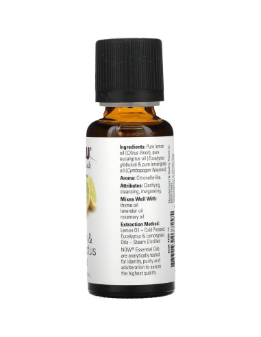 Aceite Esencial de Limón y Eucalipto Now Foods 30 ml - 2 Piezas