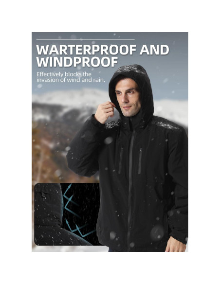 Chaqueta Calefaccionada SAVIOR HEAT Hombre Impermeable 10h Chaqueta Calefaccionada SAVIOR HEAT Hombre Impermeable 10h
