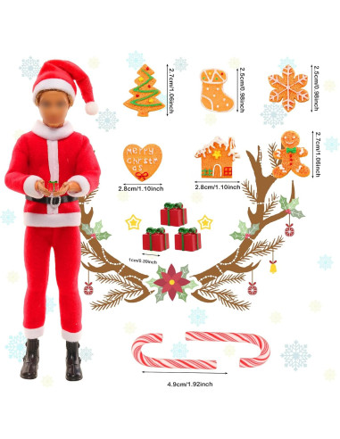 Muñeco de Navidad Miunana 30.48 cm con 17 Accesorios