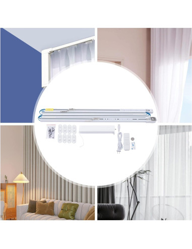 Cortinas Inteligentes CNCEST 4m Automáticas Plata