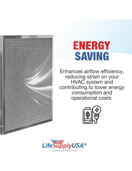 Filtro de Aire Electrostático LifeSupplyUSA 18x24x1 MERV 8 Lavable Filtro de Aire Electrostático LifeSupplyUSA 18x24x1 MERV 8 Lavable