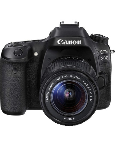 Cámara DSLR Canon EOS 80D 24.2MP + Lente 18-55mm + Accesorios