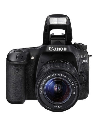 Cámara DSLR Canon EOS 80D 24.2MP + Lente 18-55mm + Accesorios