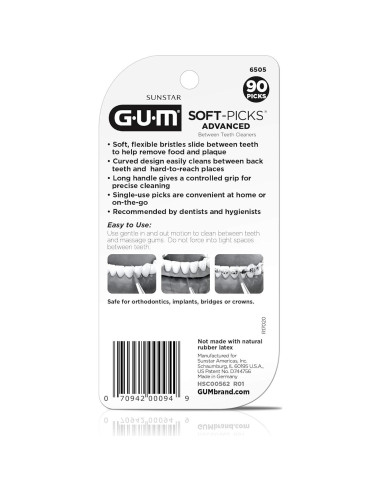 GUM Soft-Picks Avanzados - Palillos Dentales 90 Unidades