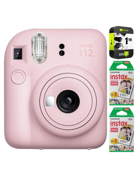 Cámara Instantánea Fujifilm Instax Mini 12 Rosa Flor + 40 Fotos Cámara Instantánea Fujifilm Instax Mini 12 Rosa Flor + 40 Fotos