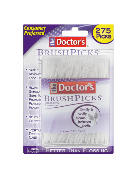 Palillos Interdentales BrushPicks Doctor 275 Unidades 2 en 1 Palillos Interdentales BrushPicks Doctor 275 Unidades 2 en 1