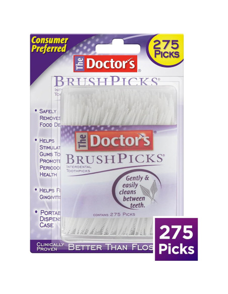 Palillos Interdentales BrushPicks Doctor 275 Unidades 2 en 1 Palillos Interdentales BrushPicks Doctor 275 Unidades 2 en 1