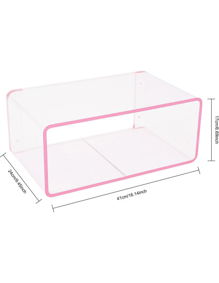 Mesita de Noche Flotante LULUGOGOTOP Rosa Acrílico 41x24cm Mesita de Noche Flotante LULUGOGOTOP Rosa Acrílico 41x24cm
