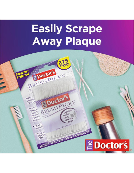 Palillos Interdentales BrushPicks Doctor 275 Unidades 2 en 1 Palillos Interdentales BrushPicks Doctor 275 Unidades 2 en 1