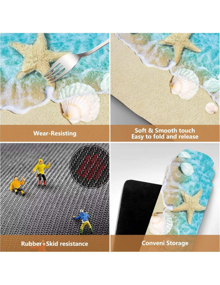 Alfombrilla de baño costera APROPHIC 40x61 cm antideslizante Alfombrilla de baño costera APROPHIC 40x61 cm antideslizante
