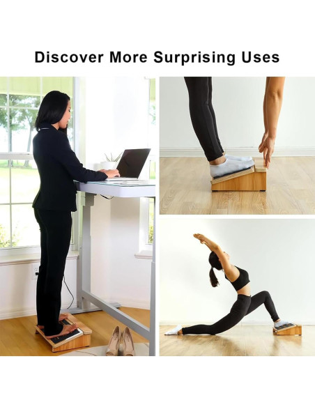 Reposapiés Ergonómico StrongTek de Madera, 40 cm, Antideslizante Reposapiés Ergonómico StrongTek de Madera, 40 cm, Antideslizante