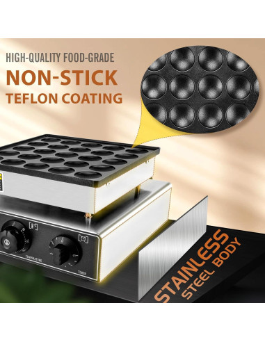 Mini Máquina para Pancakes GDDGHS 950W Acero Inoxidable