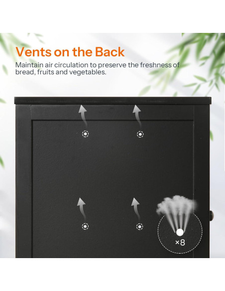 Caja de Pan de Bambú HOOBRO Esquina 2 Niveles Negro BK12MB01 Caja de Pan de Bambú HOOBRO Esquina 2 Niveles Negro BK12MB01