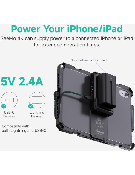 Accsoon SeeMo 4K Adaptador HDMI para iPhone y iPad Accsoon SeeMo 4K Adaptador HDMI para iPhone y iPad