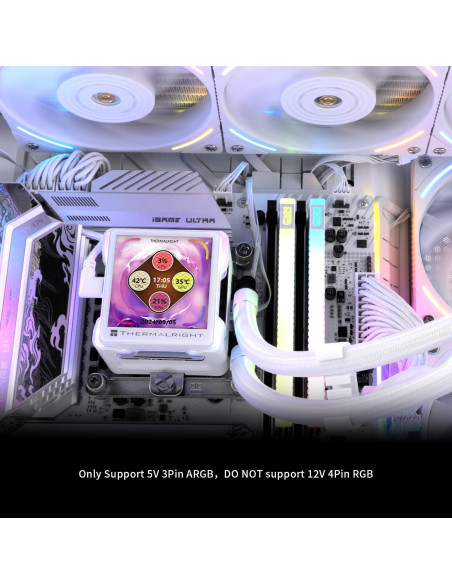 Enfriador AIO Thermalright Elite Vision 360 ARGB Blanco 6.93cm Enfriador AIO Thermalright Elite Vision 360 ARGB Blanco 6.93cm