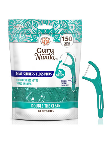 Palillos de Hilo Dental GuruNanda Dyneema Doble - 150 Unidades