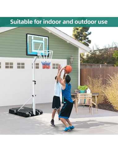 Aro de Baloncesto Portátil YITAHOME Ajustable 1.24-1.73m