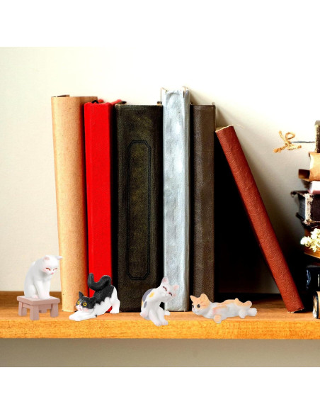 Juego de 7 Figuras de Gato Realistas Qinayu Decoración Juego de 7 Figuras de Gato Realistas Qinayu Decoración