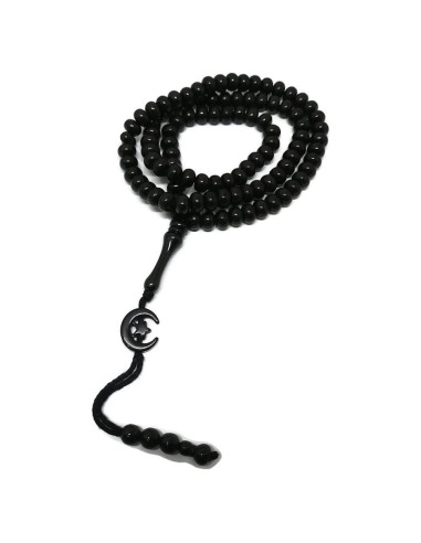 Tasbih de Oración Islámico 99 Cuentas Al-Ameen 8 mm Negro
