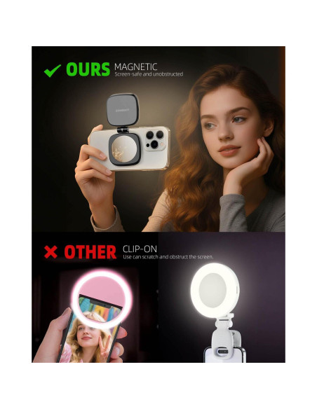 Luz Anular Magnética ZOINSHOT FL302BK con 5 Temperaturas Luz Anular Magnética ZOINSHOT FL302BK con 5 Temperaturas