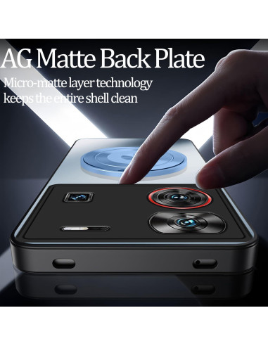 Funda Silicona Mate Azul para ZTE Nubia Z60 Ultra con Soporte