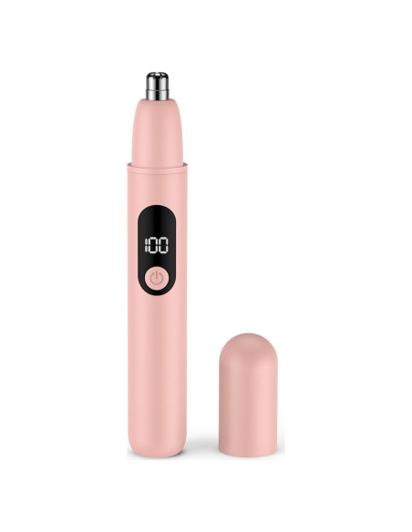 Recortador de Vello Nasal Inalámbrico Recargable Rosa - Indoloro Recortador de Vello Nasal Inalámbrico Recargable Rosa - Indoloro