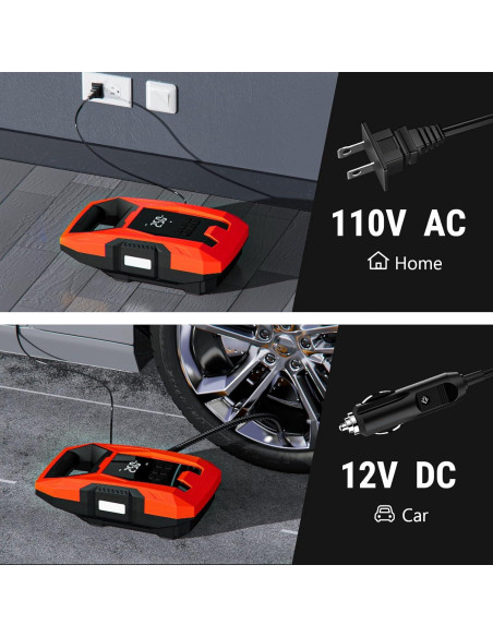Compresor de Aire Portátil CARSUN T2221-Y 150 PSI Doble Alimentación Compresor de Aire Portátil CARSUN T2221-Y 150 PSI Doble Alimentación