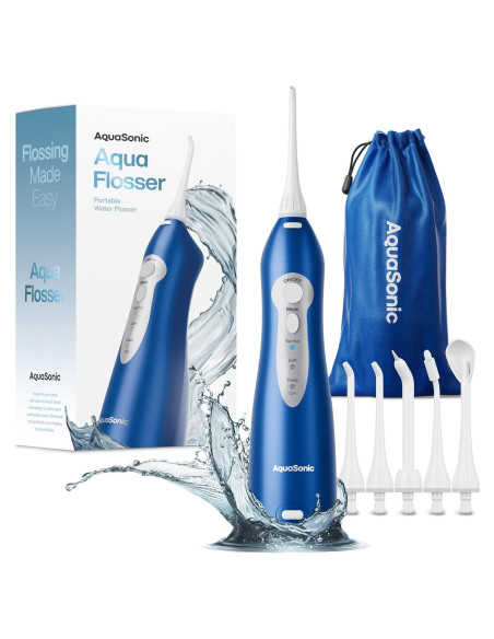 Irrigador de Agua AquaSonic ASFLOSBLU Recargable Inalámbrico Irrigador de Agua AquaSonic ASFLOSBLU Recargable Inalámbrico
