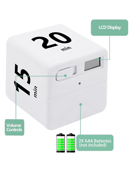 Temporizador Cubo GSY con Sensor de Gravedad 15-60 Minutos Temporizador Cubo GSY con Sensor de Gravedad 15-60 Minutos