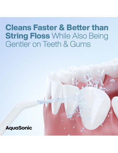 Irrigador de Agua AquaSonic ASFLOSBLU Recargable Inalámbrico