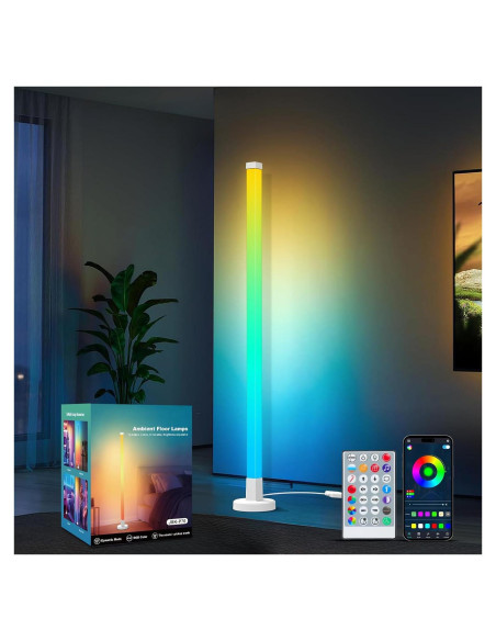 Lámpara de Pie Esquina RGB Heanolier AU-P70, 16 Millones de Colores Lámpara de Pie Esquina RGB Heanolier AU-P70, 16 Millones de Colores