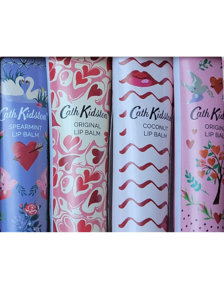 Conjunto de 4 Bálsamos Labiales Cath Kidston 10ml Coco Menta Conjunto de 4 Bálsamos Labiales Cath Kidston 10ml Coco Menta