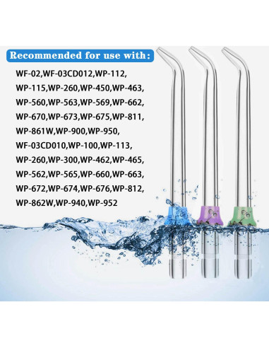 3 Puntas de Reemplazo para Irrigador Bucal Waterpik Tiankohelan