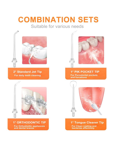 Puntas de Reemplazo para Irrigador Dental Bitvae C2/C5/C6 - Combo Puntas de Reemplazo para Irrigador Dental Bitvae C2/C5/C6 - Combo