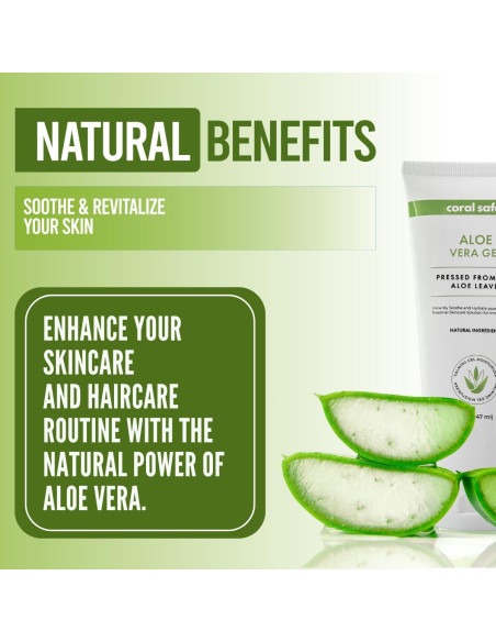Gel de Aloe Vera Coral Safe 99% puro, 142g, hidratante y calmante Gel de Aloe Vera Coral Safe 99% puro, 142g, hidratante y calmante