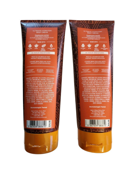 Crema Corporal Hidratante Bath & Body Works 2x226g Calabaza Canela Crema Corporal Hidratante Bath & Body Works 2x226g Calabaza Canela