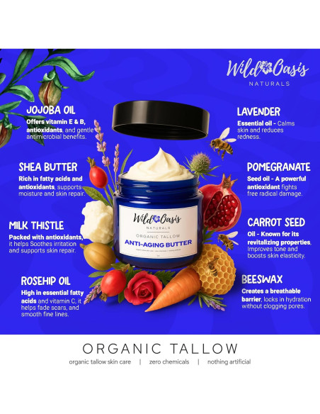 Mantequilla Anti-Envejecimiento Wild Oasis 56.7g - Hidratante Facial Mantequilla Anti-Envejecimiento Wild Oasis 56.7g - Hidratante Facial